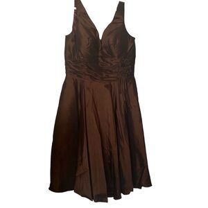 Mocha Elegance Brown Formal Dress Size 16 Shawls included
